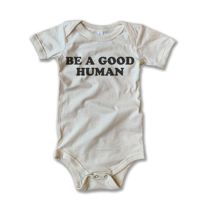 Rivet Apparel Co. - Be A Good Human Onesie - Natural