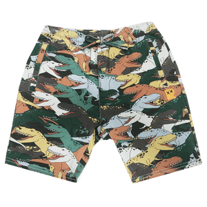 Rock Your Baby - Dino Stampede Shorts - Multicolored