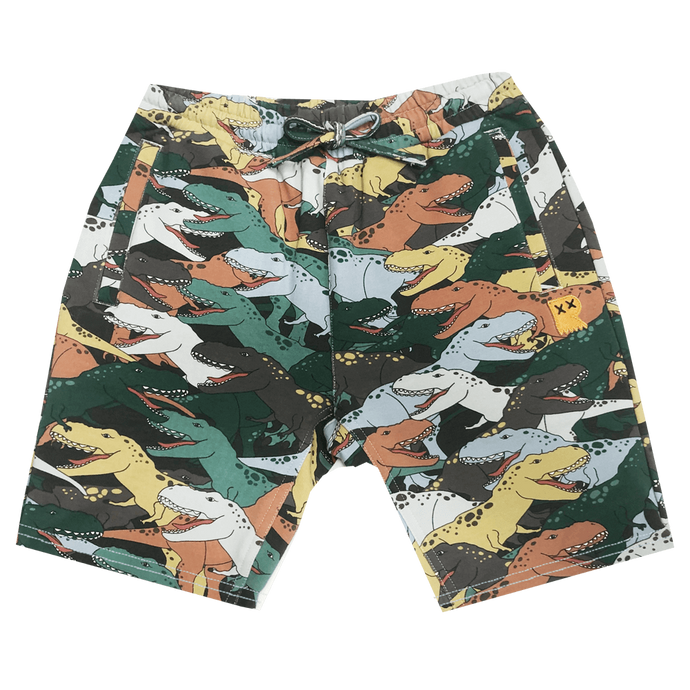 Rock Your Baby - Dino Stampede Shorts - Multicolored