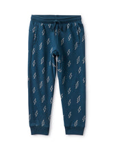 Load image into Gallery viewer, Tea Collection - Good Sport Joggers -Lightning Bolts in Blue