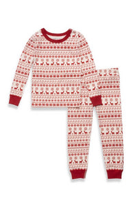 Pajamas For Peace - Nordic Kids Neutral 2 Piece Pajama Set - Red