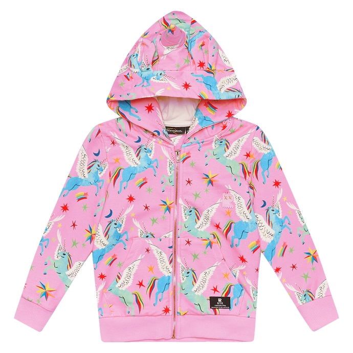 Rock Your Baby - Rainbow Pegasus Hoodie - Multicolored