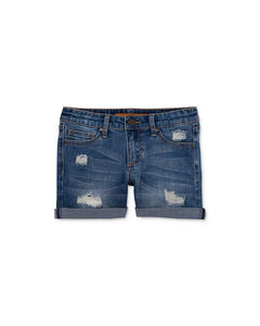 Joe's Denim - Markie Short Big Girls - Mid Rise Roll Hem - Medium Indigo