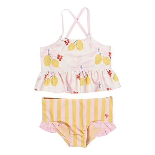 Pink Chicken - Joy Tankini - Antique White Lemons