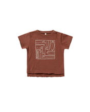 Load image into Gallery viewer, Rylee + Cru - Raw Edge Tee - Groms - Redwood