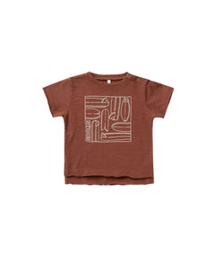 Rylee + Cru - Raw Edge Tee - Groms - Redwood