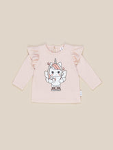 Load image into Gallery viewer, Huxbaby - Organic Fairy Unicorn Frill Top - Peach