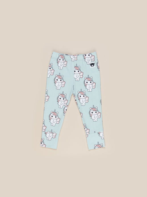 Huxbaby - Organic Fairy Unicorn Legging - Duck Egg