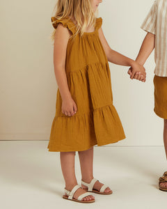 Rylee + Cru - Gold Abbie Tiered Maxi - Gold