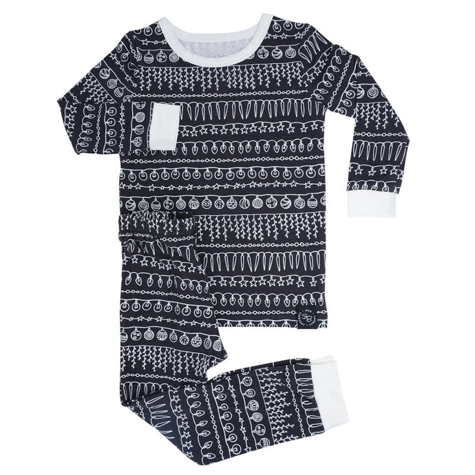 Sweet Bamboo Big Kid Pj's Set - Festive Lights