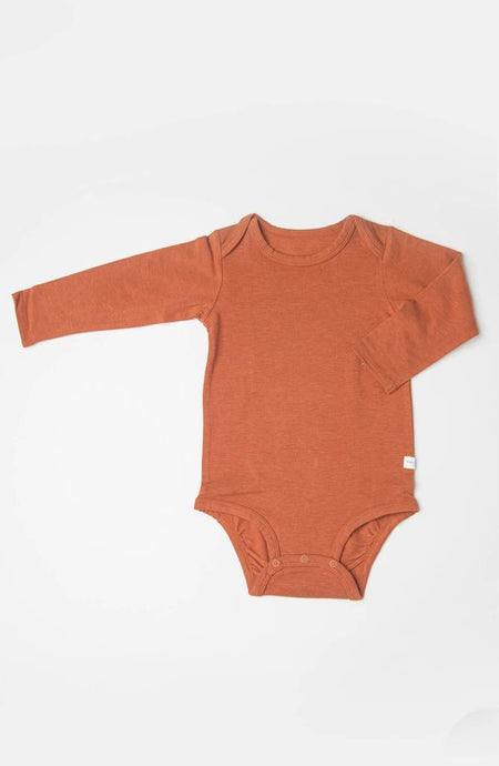 Loulou Lollipop - Long Sleeve Bodysuit in TENCEL - Umbra