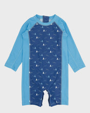 Load image into Gallery viewer, Feather 4 Arrow - Shorebreak L/S Baby Surf Suit - Seaside Blue