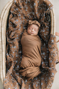 Mebie Baby - Vintage Floral Muslin Swaddle Blanket