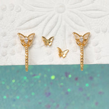 Load image into Gallery viewer, Girls Crew - Flutterfly Earring Set - Gold