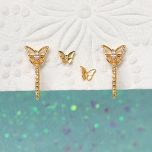 Girls Crew - Flutterfly Earring Set - Gold