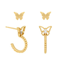Load image into Gallery viewer, Girls Crew - Flutterfly Earring Set - Gold