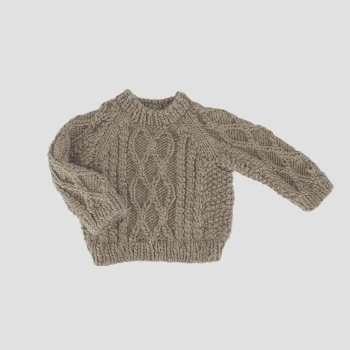 The Blueberry Hill - Fisherman Sweater - Flax