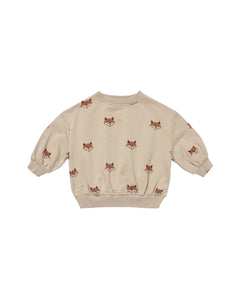 Quincy Mae - Foxes Relaxed Fleece Sweatshirt - Sand