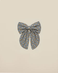 Noralee - French Flower Oversized Bow - French Blue