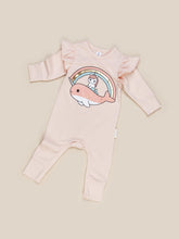 Load image into Gallery viewer, Huxbaby - Organic Sea Friends Frill Romper - Peach