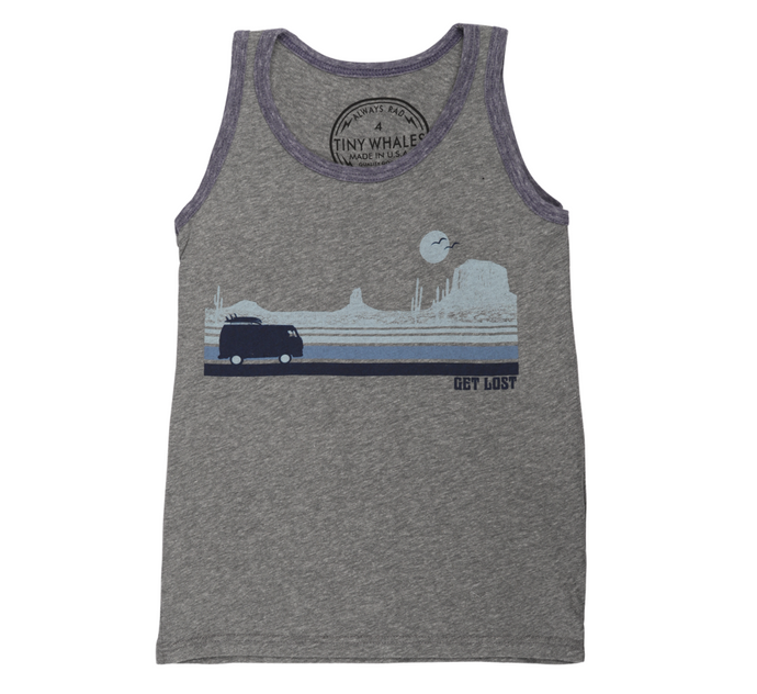 Tiny Whales - Get Lost Tank - Tri Grey