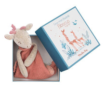 Load image into Gallery viewer, Moulin Roty - Bisbiscus la Girafe - Giraffe Lovey w/ Pacifier Holder