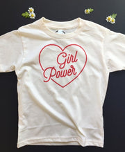 Load image into Gallery viewer, Savage Seeds - GIRL POWER - Kids and Youth Organic Tee - Natural White