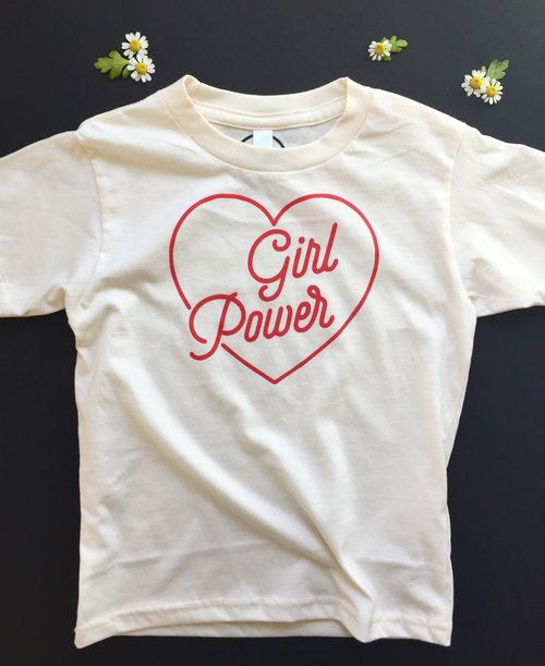 Savage Seeds - GIRL POWER - Kids and Youth Organic Tee - Natural White