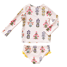 Load image into Gallery viewer, Pink Chicken - Rash Guard Set - Strawberry Cream Field Floral