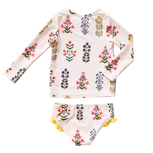 Pink Chicken - Rash Guard Set - Strawberry Cream Field Floral