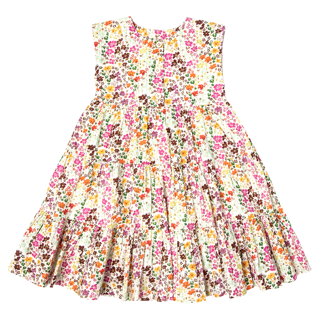 Pink Chicken - Girls Rue Dress - Multi Ditsy Floral