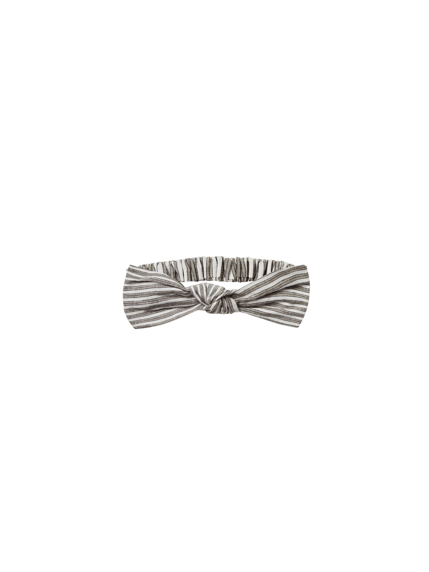 Rylee + Cru - Railroad Stripe Knotted Headband - Vintage Black