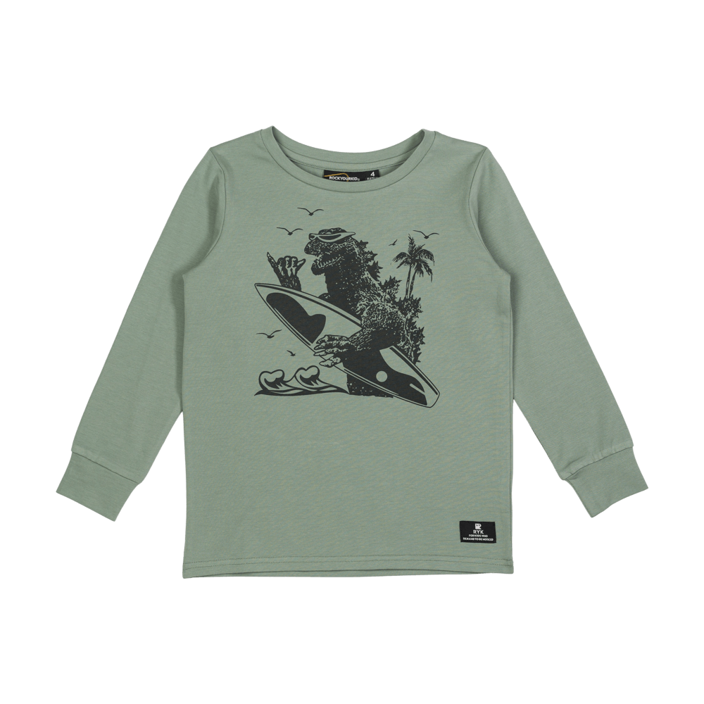 Gone Surfing LS T-Shirt - Khaki
