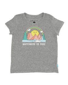 Feather 4 Arrow - Happiness Is Free Everyday Tee - Heather Gray