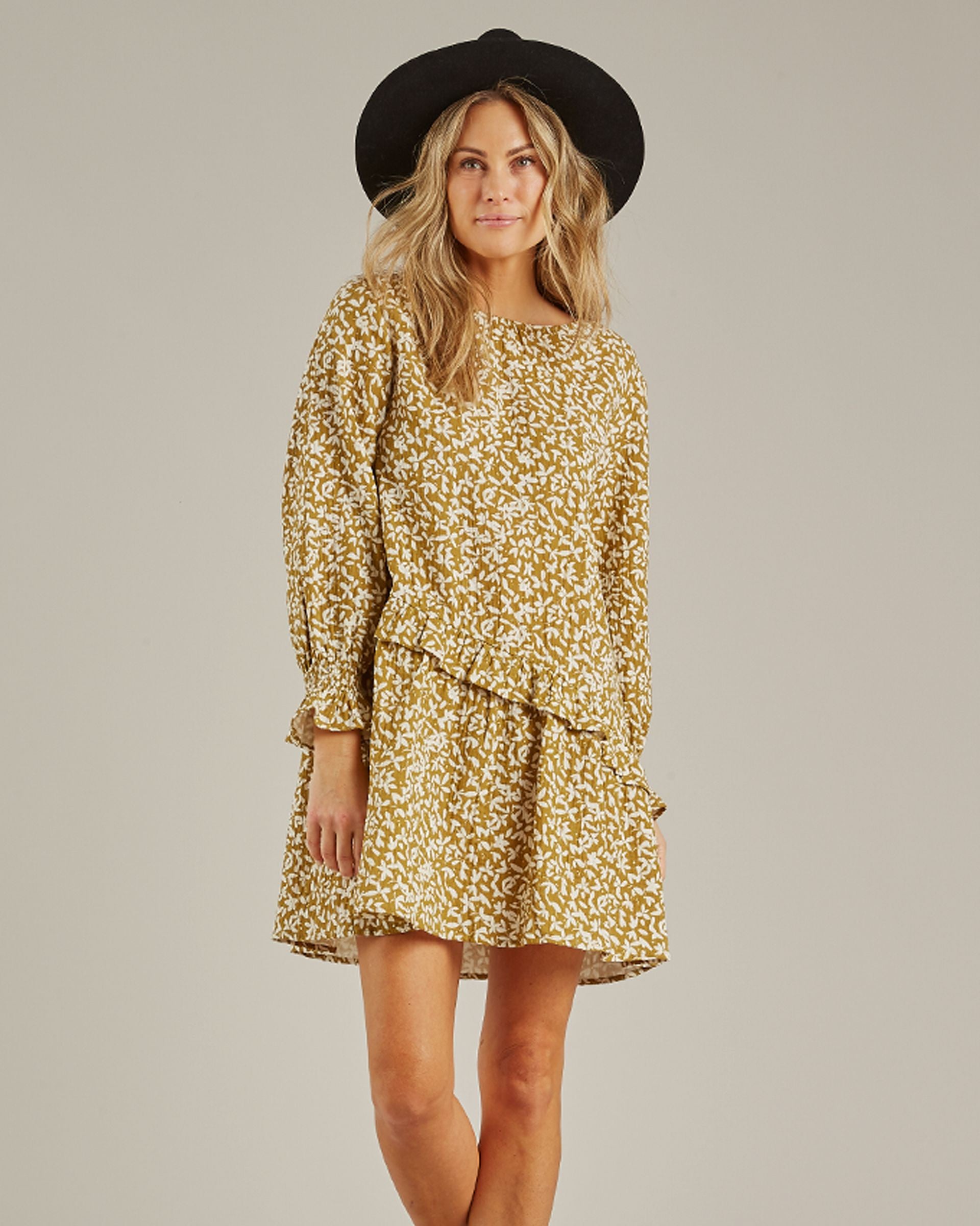 Mabel Dress, Gold Gardens