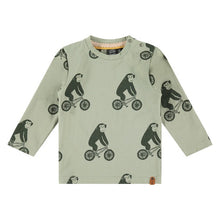 Load image into Gallery viewer, Babyface - Boys Long Sleeve Biking Monkey - Faded Green