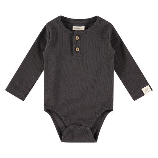 Babyface - Organic Baby Romper Long Sleeve - Ebony