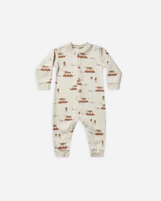 Rylee + Cru - Home For The Holidays Fleece Jumpsuit - Natural