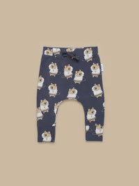 Huxbaby - Organic Hula Hamster Drop Crotch Pant  -  Ink