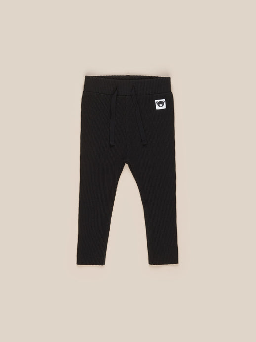 Huxbaby - Organic Black Rib Legging