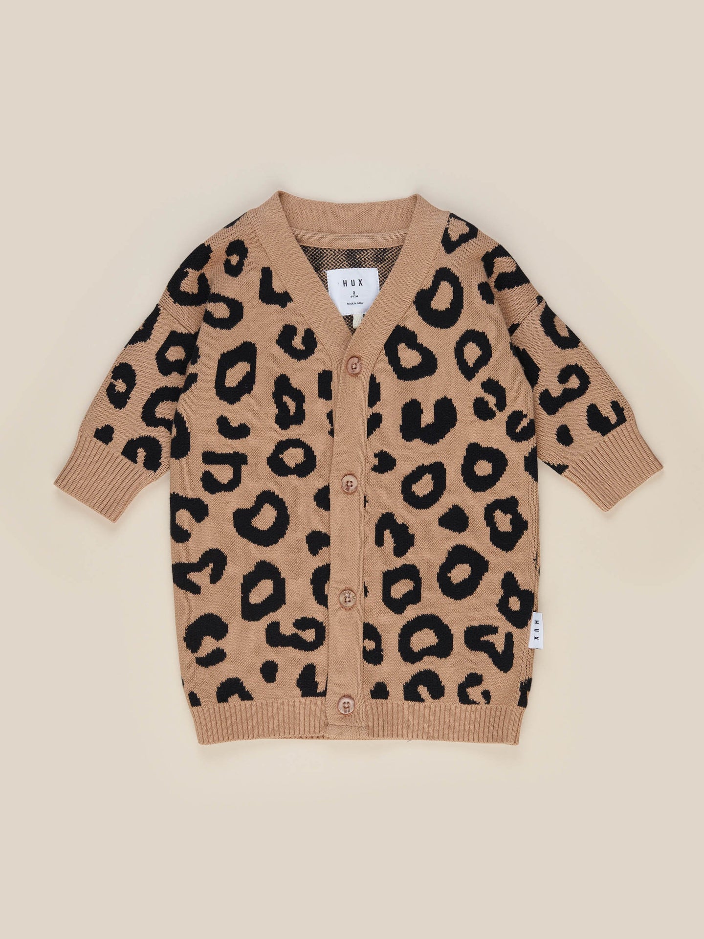 Huxbaby - Animal Knit Cardi - Caramel