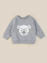 Load image into Gallery viewer, Huxbaby - Nerd Bear Sweatshirt - Grey Marle