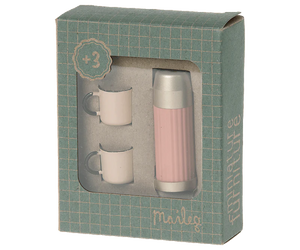 Maileg - Thermos And Cups - Soft Coral
