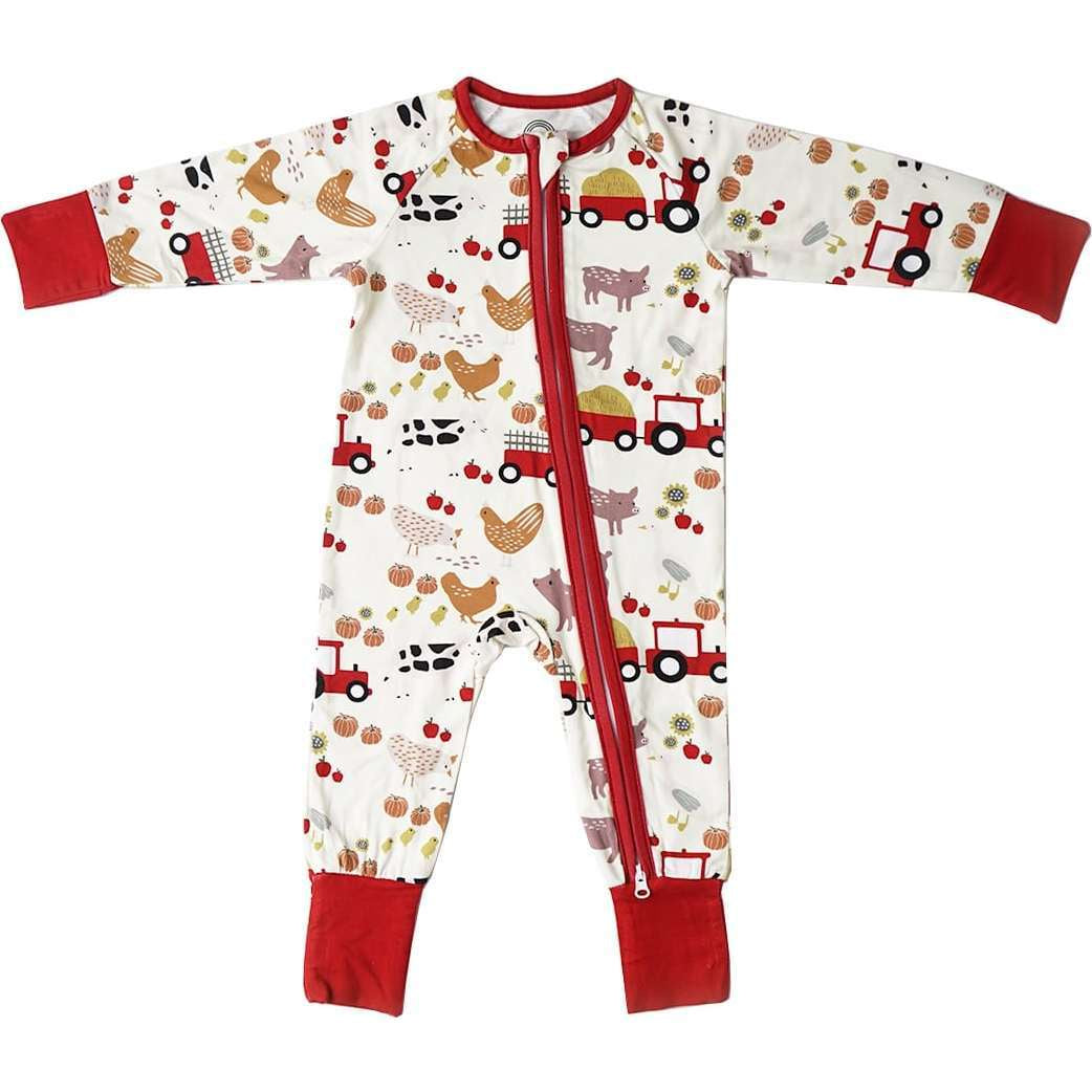 Emerson and Friends - Farm Friends Animals Bamboo Convertible Footie Pajama