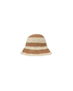 Rylee + Cru - Rafia Bucket Hat - Redwood Stripe