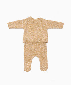 Play Up - Organic Cotton Top & Footed Bottoms Set - Raw