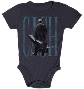 Rowdy Sprout - Johnny Cash Onesie - Off Black