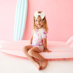 Posh Peanut - Joplin - Ruffled Short Sleeve Ruffled Short Pajamas