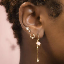 Load image into Gallery viewer, Pink Jupiter Dangle Earrings - Gold