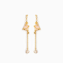 Load image into Gallery viewer, Pink Jupiter Dangle Earrings - Gold